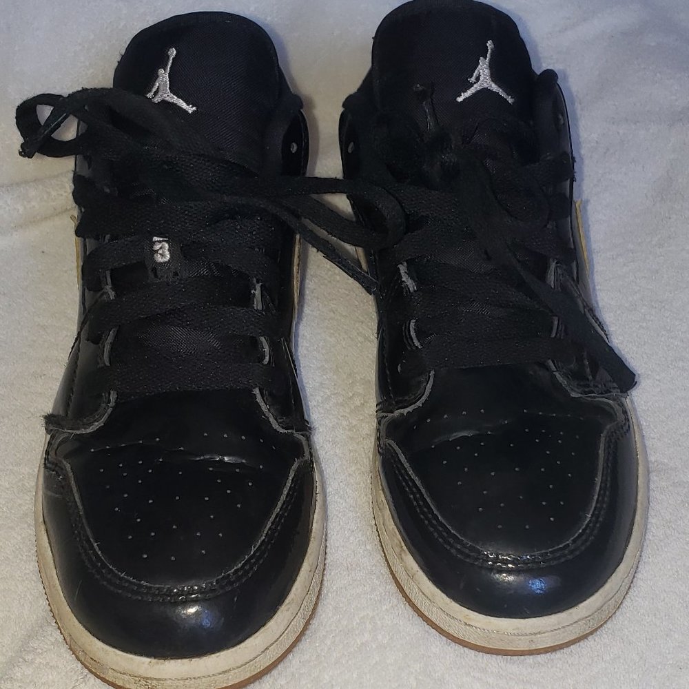 Nike Jordan Air 1 Low Black Patent Leather